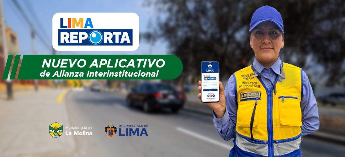 Fotografía publicada por la Municipalidad de La Molina con el comunicado "Municipalidad de La Molina pondrá en funcionamiento aplicativo “Lima Reporta” pa"