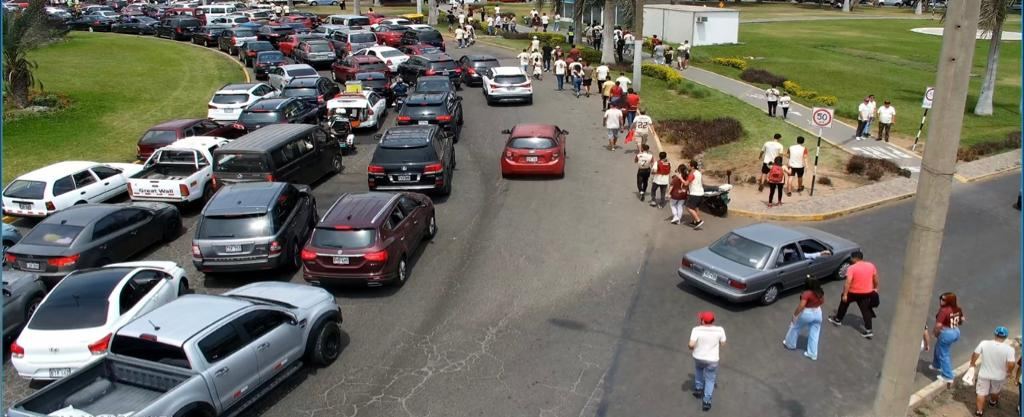 Fotografía publicada por la Municipalidad de La Molina con el comunicado "La Molina detecta más de 130 infracciones al tránsito cometidas por aficionados "