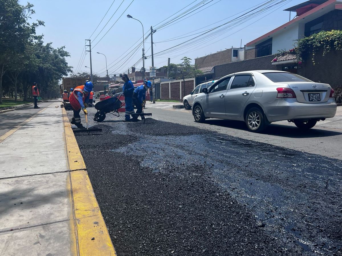 Fotografía publicada por la Municipalidad de La Molina con el comunicado "MUNICIPALIDAD DE LA MOLINA REHABILITARÁ MAS DE 4000 M2 DE PISTAS"