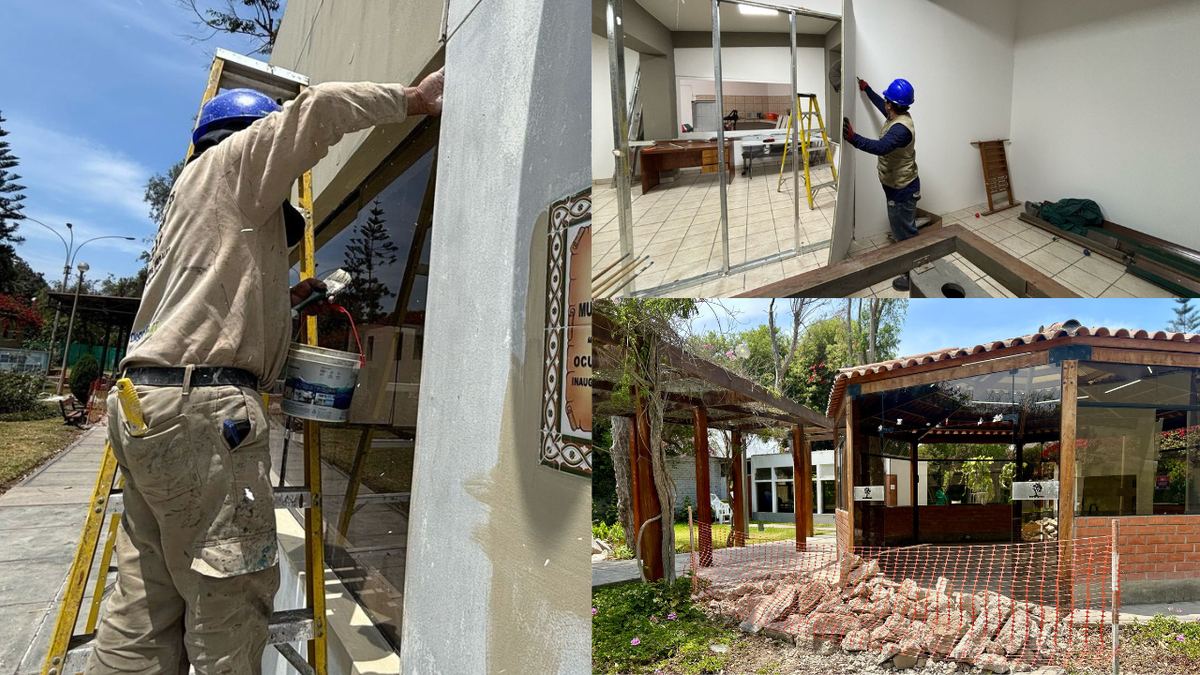 Fotografía publicada por la Municipalidad de La Molina con el comunicado "SEGUIMOS RECUPERANDO CENTRO INTEGRAL DE ATENCIÓN AL ADULTO MAYOR – CIAM"