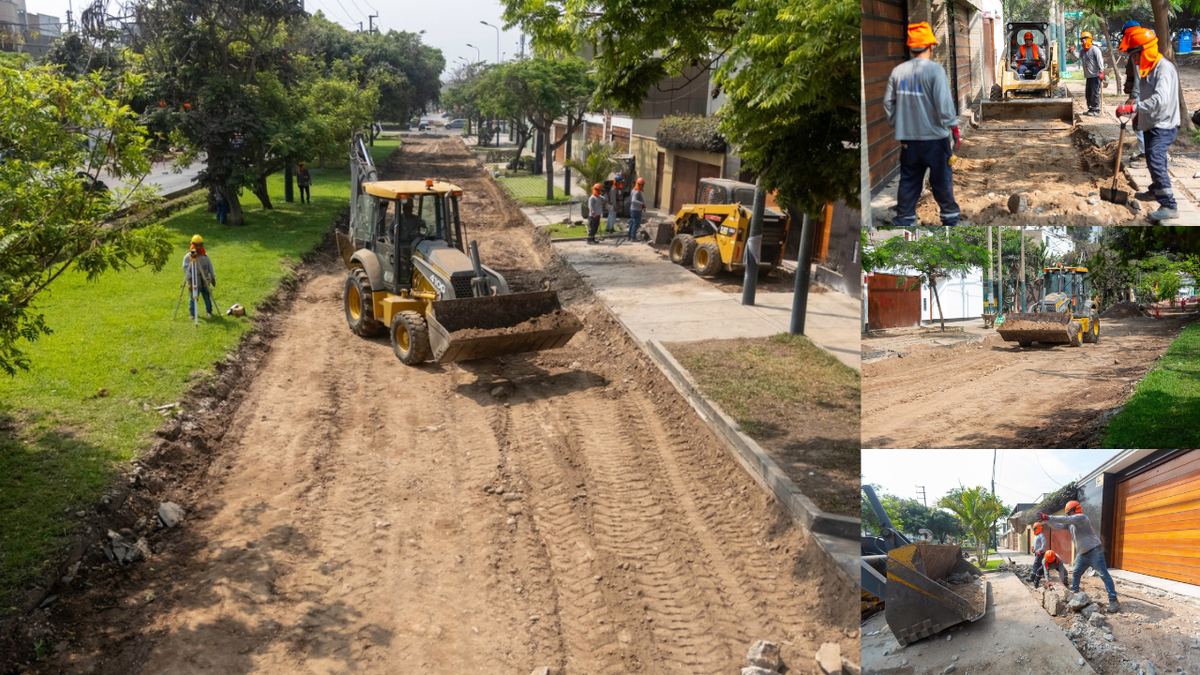 Fotografía publicada por la Municipalidad de La Molina con el comunicado "MUNICIPALIDAD DE LA MOLINA EMPEZÓ RENOVACIÓN TOTAL DE AV. LOS INGENIEROS"