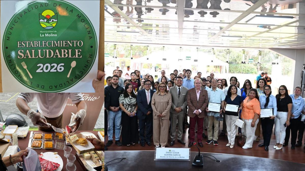 Fotografía publicada por la Municipalidad de La Molina con el comunicado "ENTREGAN CERTIFICACIÓN PGH A RESTAURANTES SALUDABLES"